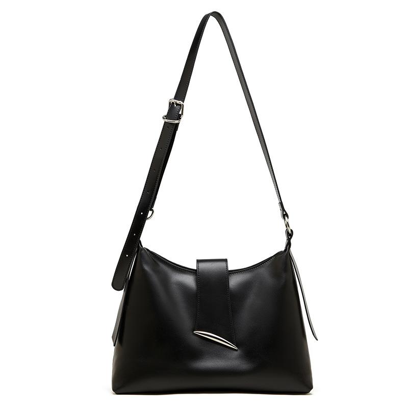 

Genuine Leather Women s Bag Large Capacity Commuter Tote Bag High-end Luxury Hobo Bag 2025 New Single Shoulder Crossbody Bag 34*11*24 чорний