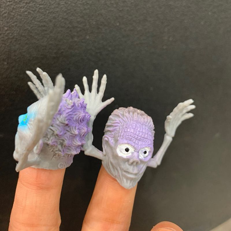 Monster 10Pcs Finger Puppets Mini Ghost Head Zombie Story Time Kids Funny Toy Children Birthday Party Halloween Christmas Gift