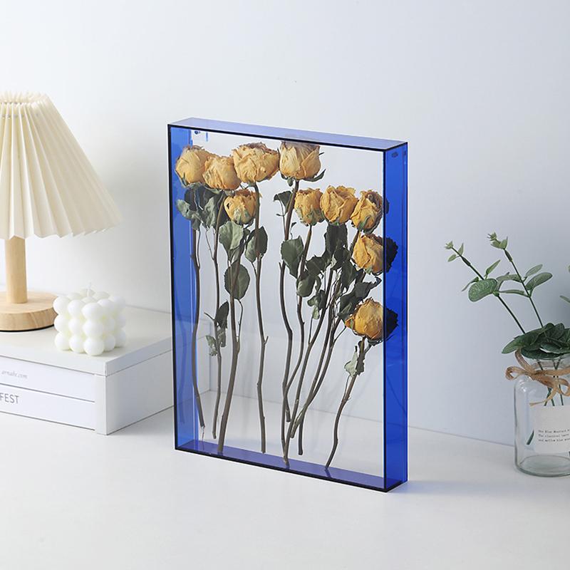 16x21cm DIY Handicraft Frame Aquascape Display Transparent Acrylic Hollow Photo Frame