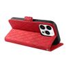 Suitable for iPhone16 Mobile Phone Leather Case 13Pro Two-color Rhombus Small Fragrance Matte Card Case 15plus