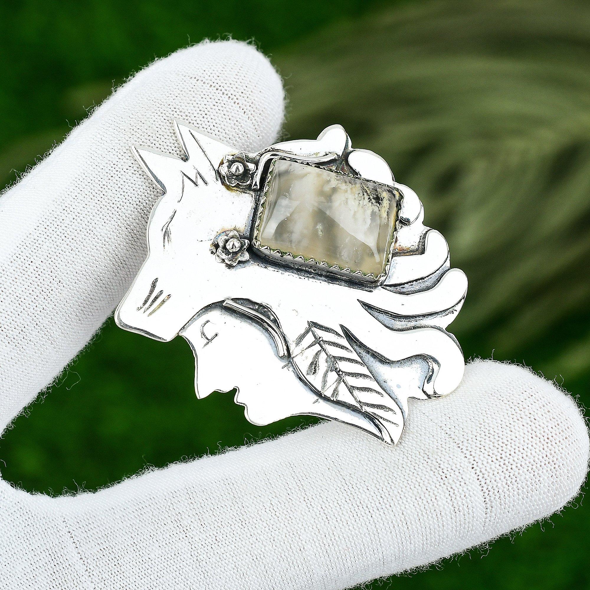 

Натуральный агат с перьями, драгоценный камень, кулон, ювелирное изделие из стерлингового серебра 925 пробы для женщин