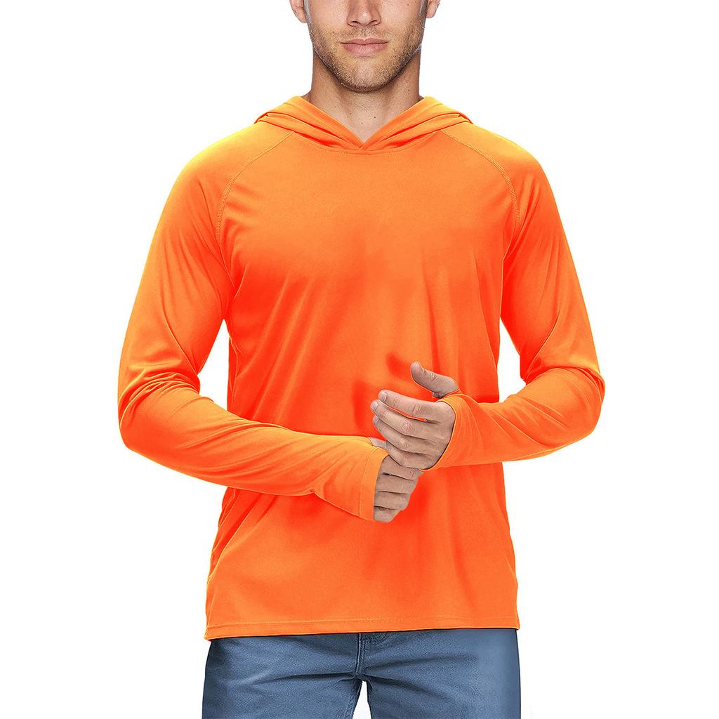 Men's Hooded Outdoor Hiking And Mountaineering Skin Jacket Fishing Suit Quick Drying Top