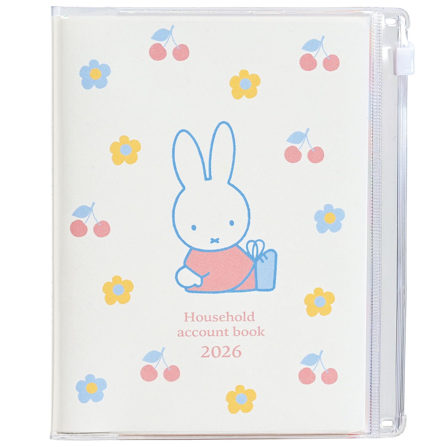 

Kutsuwa Miffy Planner with Household Accounting Book, 2026, A6 Size, Weekly, Sunday Start, Flowers and Cherries, MF913C, December 2025 Start