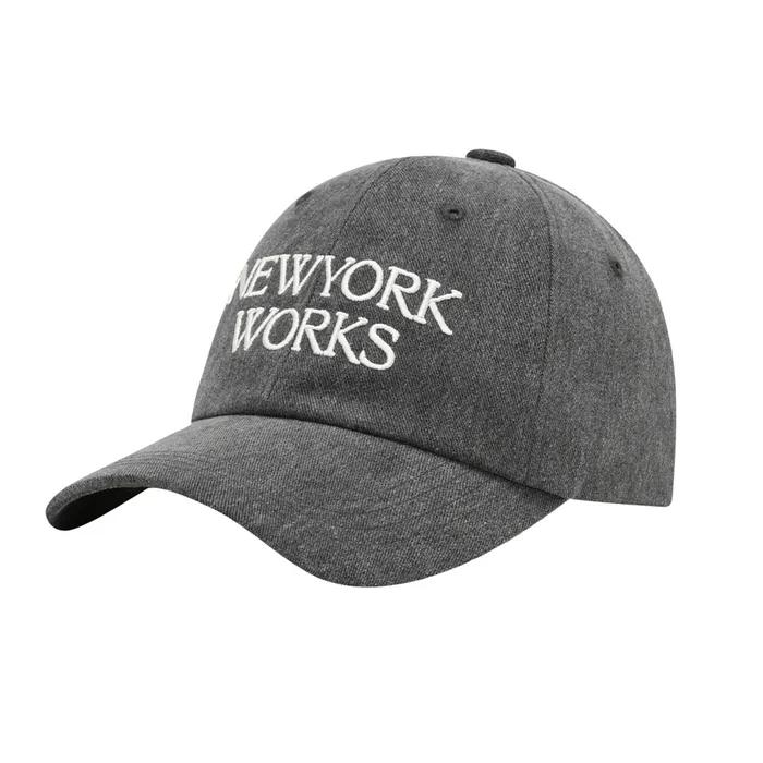 [NEWYORKWORKS]_SIGNAUTRE LOGO BALL cap_CHARCOAL