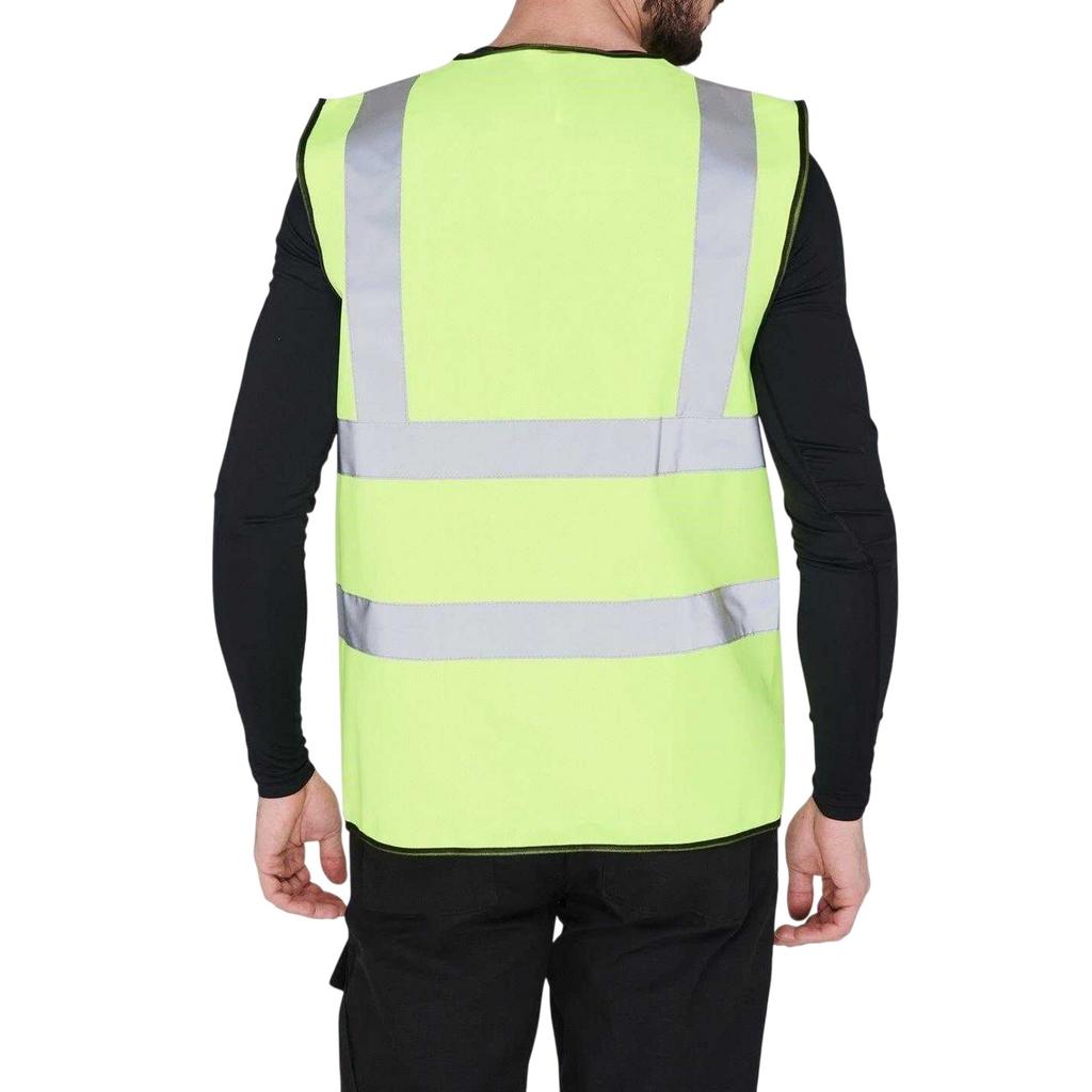 DUNLOP Mens Polyester High-Vis Safety Hi-Vis Vest