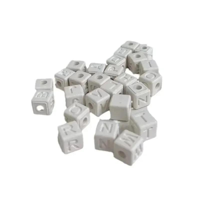 DIY Square Bracelet Silicone Mold 26 Letter Bead Mould Home Gypsum Decoration Ornament Drip Glue Mold Handmade Jewelry Bead Mold