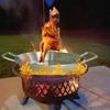 Ergonomic Vertical Skewers Cooking Set 3 Round Grills Spikes Stainless Steel Even Temperature Control BBQ Skewers