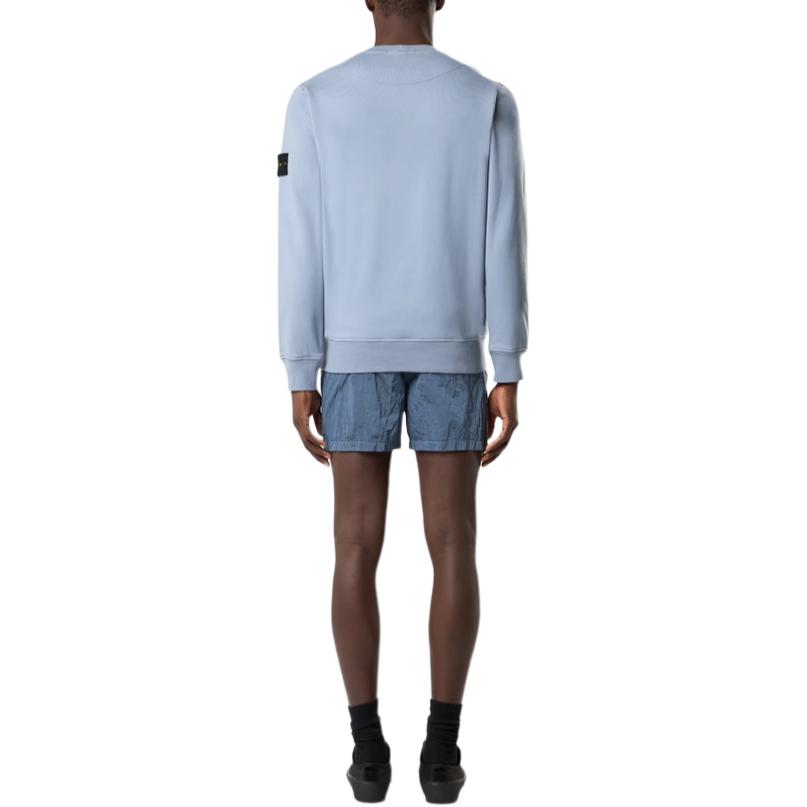 Stone Island SS26 Spring Summer Collection Ribbed Edge Solid Color Left Arm Logo Comfortable Crew Neck Sweatshirt L1S156100060S0051-V0024