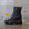 New Non-slip Warm Velvet Martin Boots Women's Inner Height Increase Hair Locomotive Boots Casual Thick Short Boots