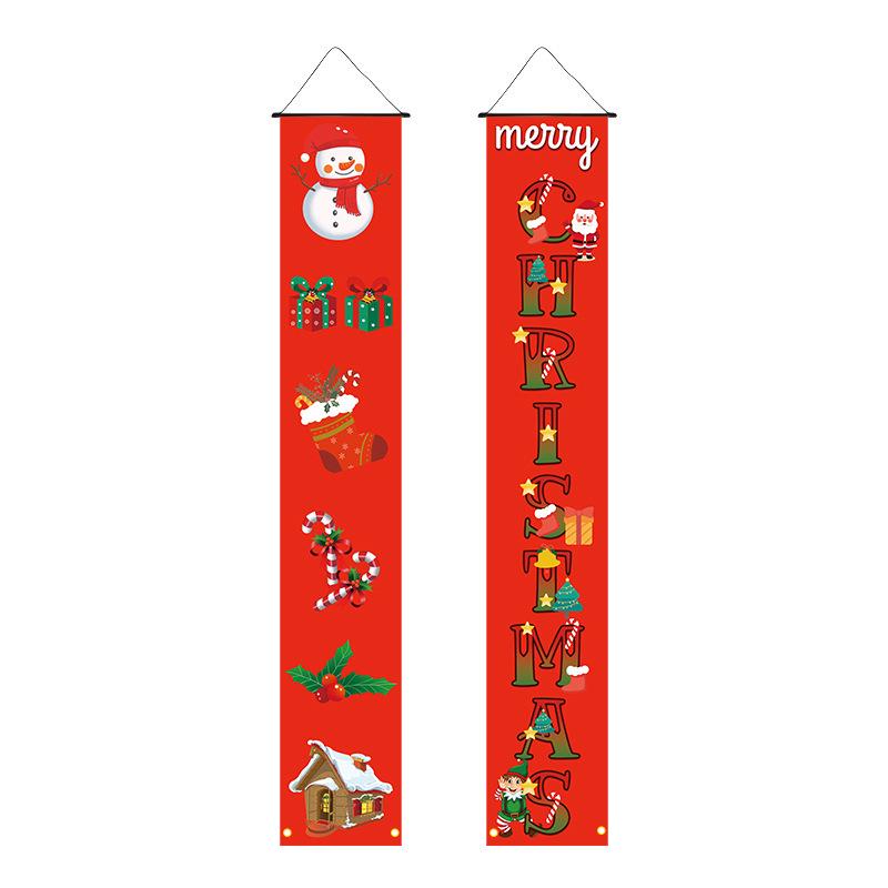 Christmas Nutcracker Couplets Door Curtain Flags | Festive Porch Decor
