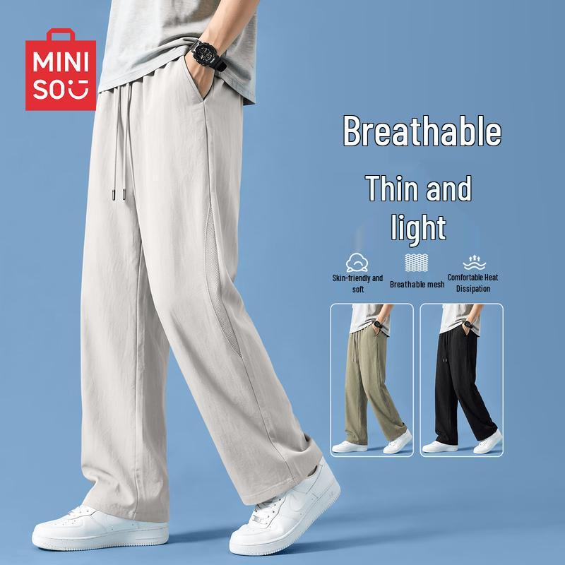 MINISO Men's Summer Loose Mesh Breathable Casual Sports Pants