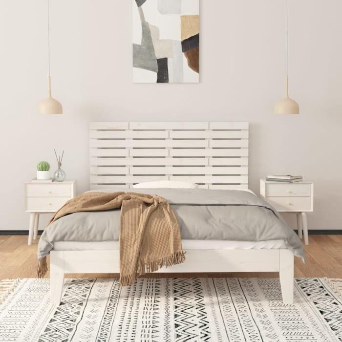 VidaXL Wall-mounted Headboard White 146x3x63 Cm Solid Pine Wood 824734