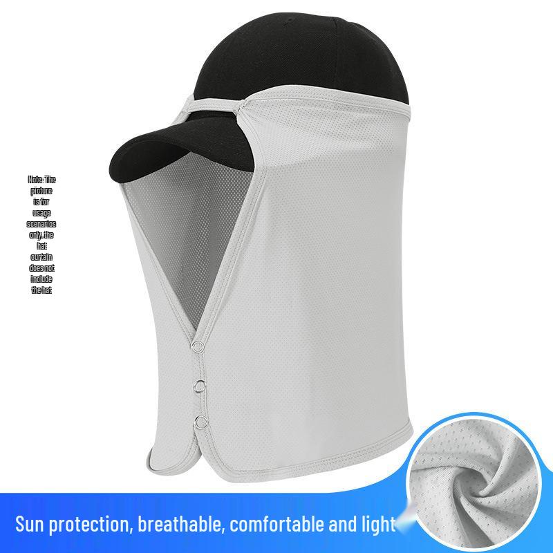 XTJ33 Quick-Dry Breathable Sun Hat with UV Protection & Detachable Face Shield for Outdoor Activities