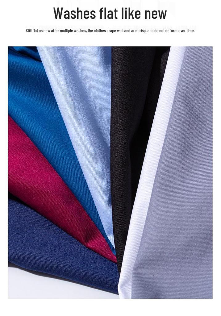 2026 Men's Bamboo Fiber Breathable Business Shirt - Elastic, Multi-color, Spring/Autumn Style