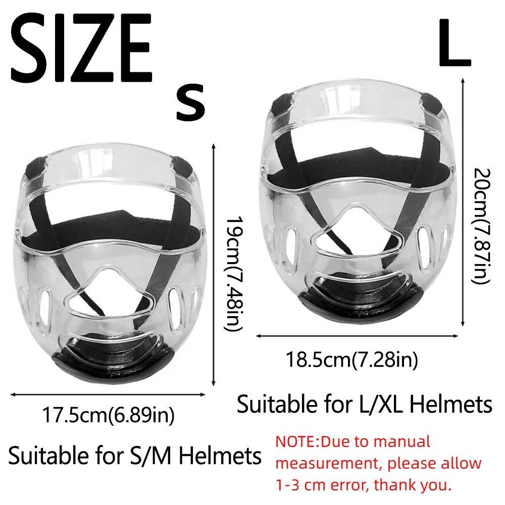 Transparent Mask Taekwondo Face Shield Detachable Taekwondo Helmet Taekwondo Mask  Face Guard