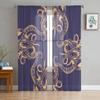Sea Octopus Retro Cthulhu Sheer Curtains for Living Room Modern Voile Curtain Bedroom Tulle Curtains Window Drapes Decor