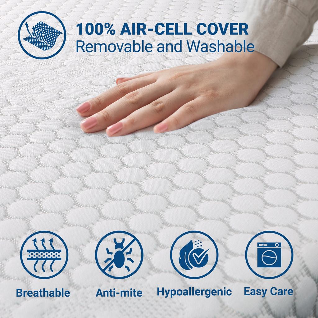 The White Stone Surmatelas en mousse à mémoire de forme | Correcteur de matelas 6 cm 