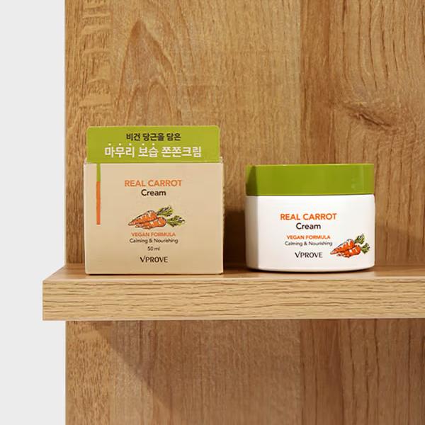 VPROVE Real Carrot Cream 50ml/ Revitalizing, Nourishing, Moisturizing, Korean Cosmetics, Kbeauty