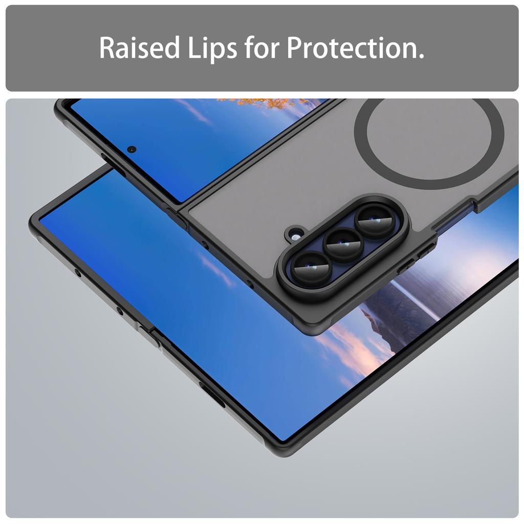 For Samsung Galaxy Z Fold7 5G Case Compatible with MagSafe Anti Drop PC+TPU Phone Cover