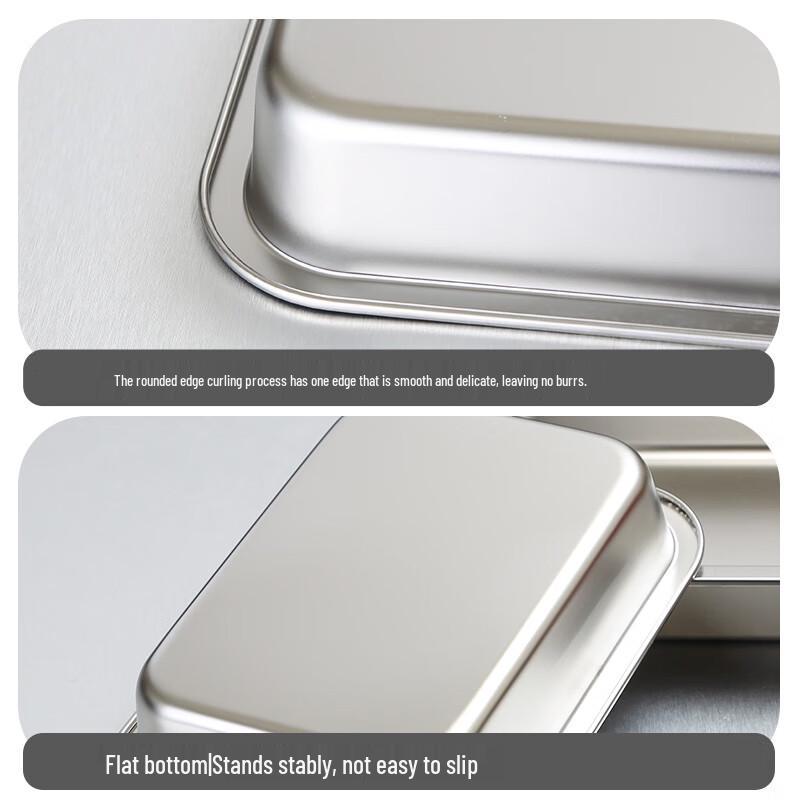 Stainless Steel Rectangular Deep Serving Tray