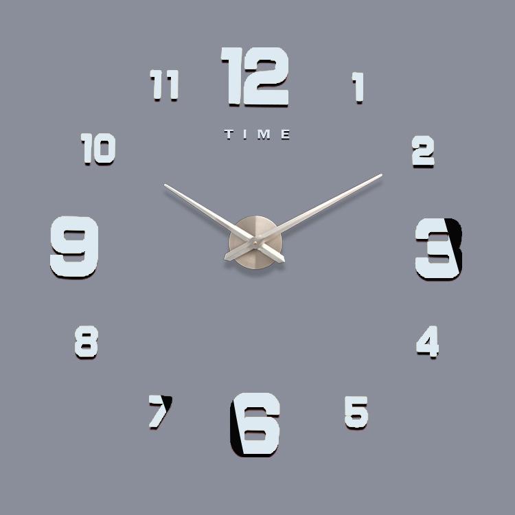 3D Acrylic Stereo Wall Clock DIY Hanging Large Fashion Crystal Clock for Living Room