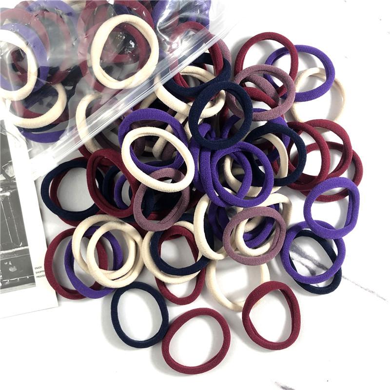20/50 STÜCKE/Set Haargummis für Frauen Mädchen Basic Haargummis Seile 4cm Einfaches Elastisches Stirnband Haarschmuck Pferdeschwanzhalter