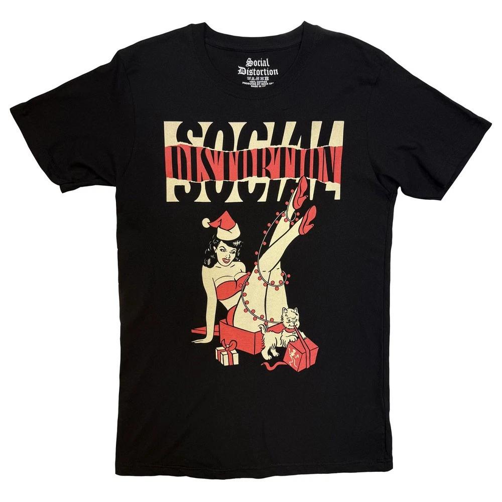 Social Distortion Pin Up Holiday T Shirt XL