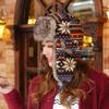 Geometric Knitted Beanie Hat With Ear Flap For Winter Warmth And Wind Protection