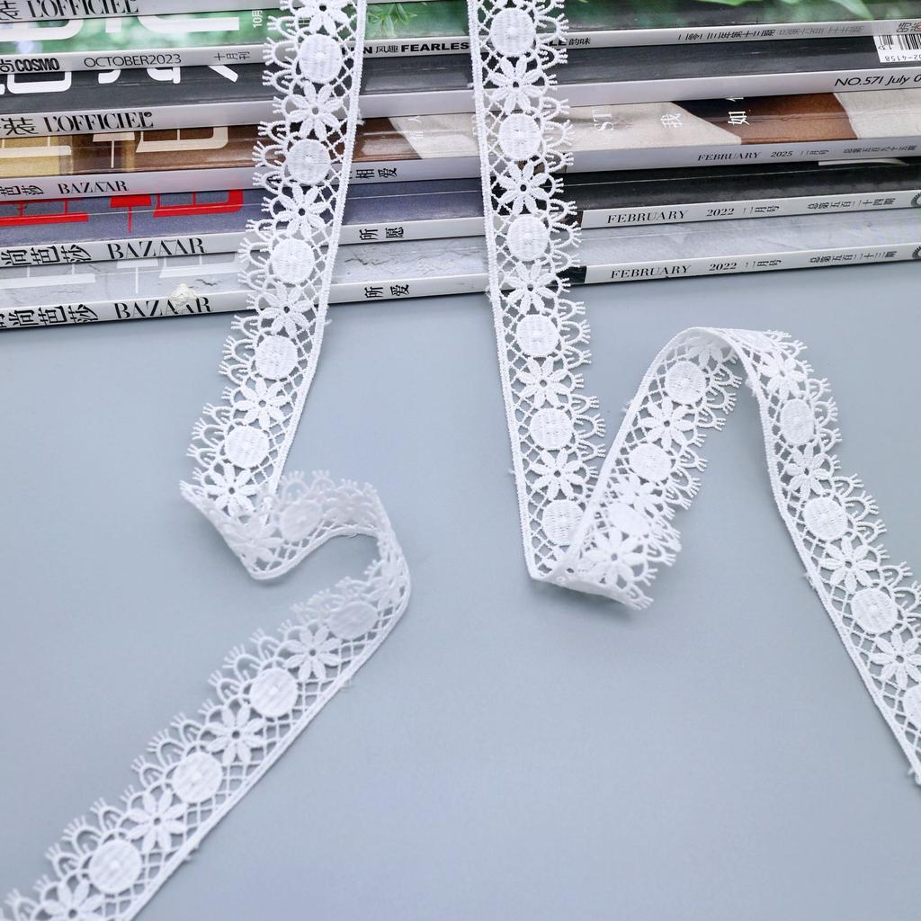 Milk Silk Water-Soluble Embroidery Lace Waves, Clothing Accessories Decorative Skirt Cuffs