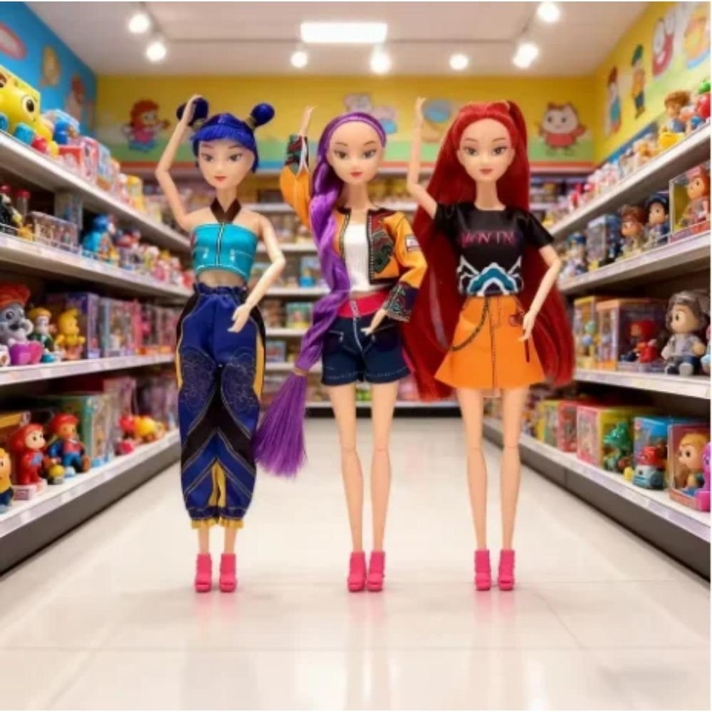 Demon Hunters Rumi Mira Zoey doll toy Kpop Demon Hunters Doll and Clothes Doll Girl Dress Up Fans Collect Party Christmas Gifts