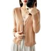 Women's V-neck Knitted Cardigan - Long-Sleeve All-Season Outerwear Sweater