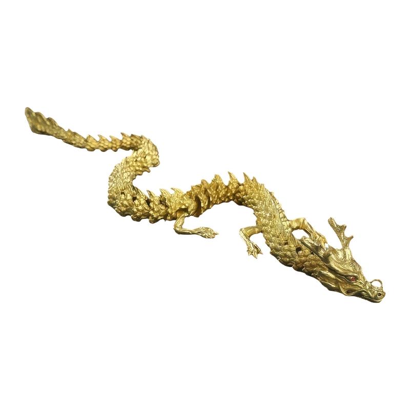 Flexible Joints Articulated Fidgety Toy Chinese Dargon Figurine Statue with Detailing Home Decors 3D Printed Dragon