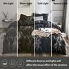 3Pcs Marble Pattern Print Duvet Cover Set, Soft Skin-Friendly Bedding Set Includes 1 Duvet Cover And 2 Pillowcases