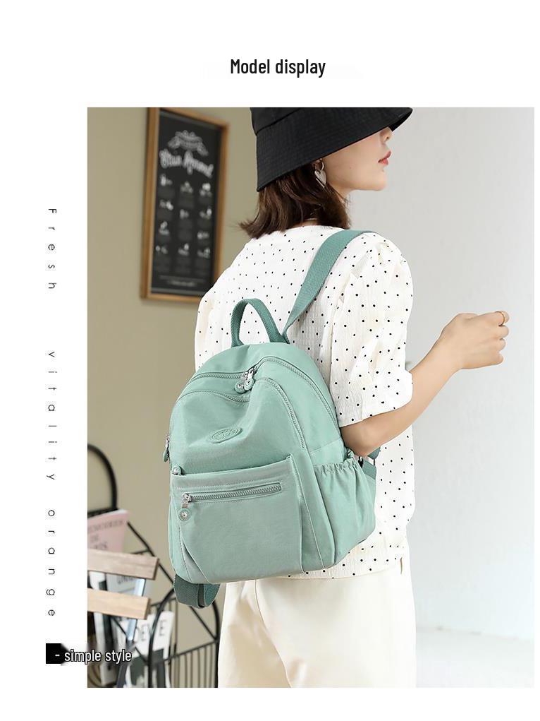 2025 Women's Nylon Backpack: Large Capacity, Stylish, Lightweight Travel & Work Schoolbag
