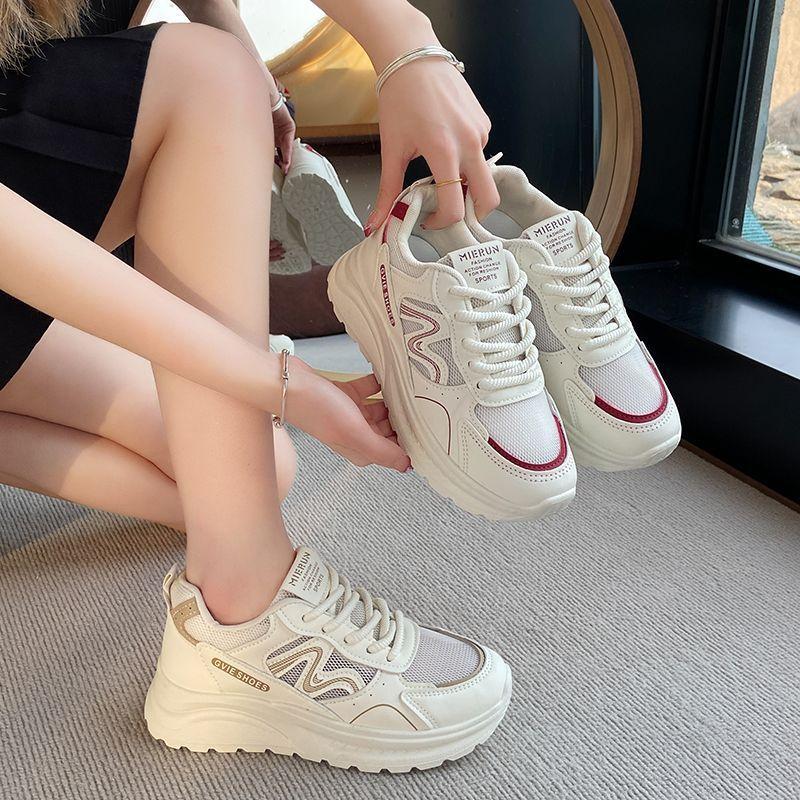 Popular Forrest Gump shoes dad shoes women's 2025 spring and summer models lightweight and breathable mesh muffin bottom heightening versatile sport