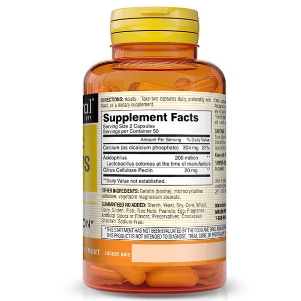 Probiotic Acidophilus with Pectin, Mason Natural 100caps (69529006)