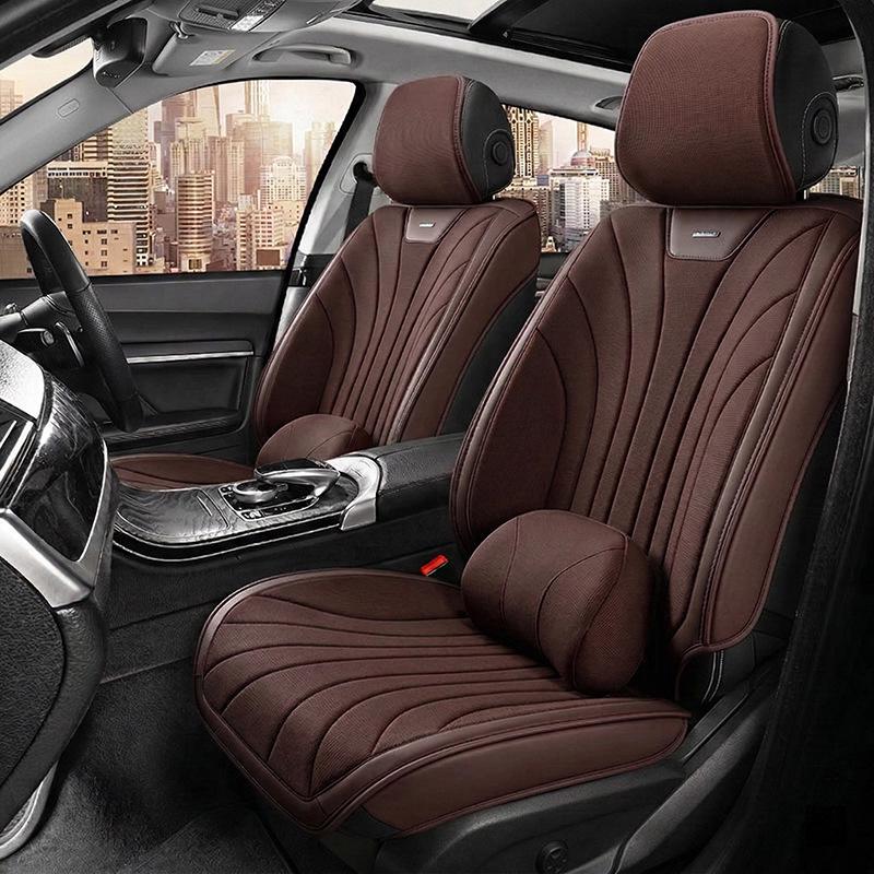 AION Seaweed Fiber & Hemp Car Seat Mats - All-Season, Fully Enclosed Covers