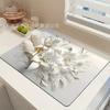 Simple Clean Diatom Mud Kitchen Sink Water Absorption Non-Slip Drain Pad Washing Machine Microwave Oven Dust Pad