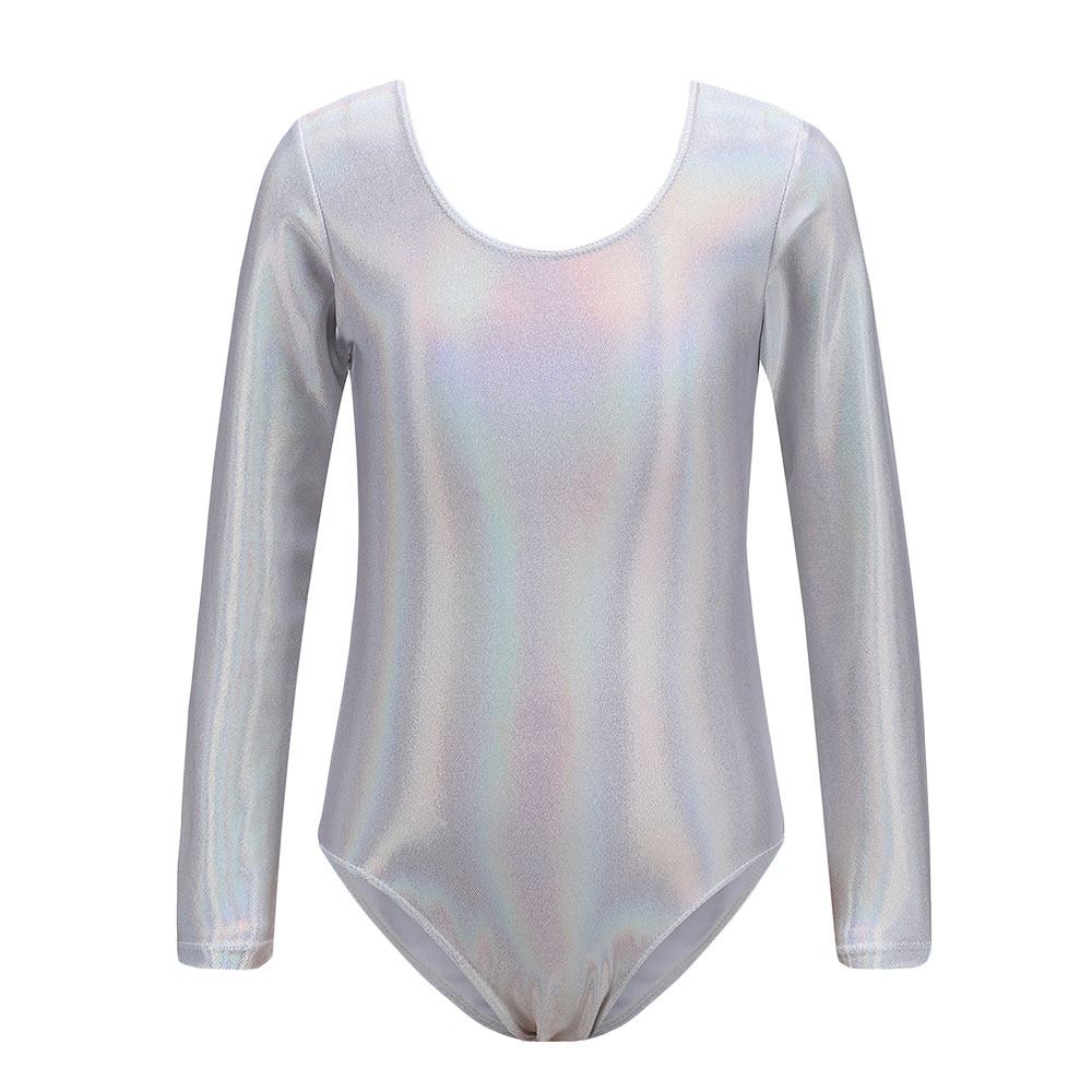 Elastic Dance Leotards Long Sleeve Ballet Dance Outfit Girls Gymnastics Leotards Performance