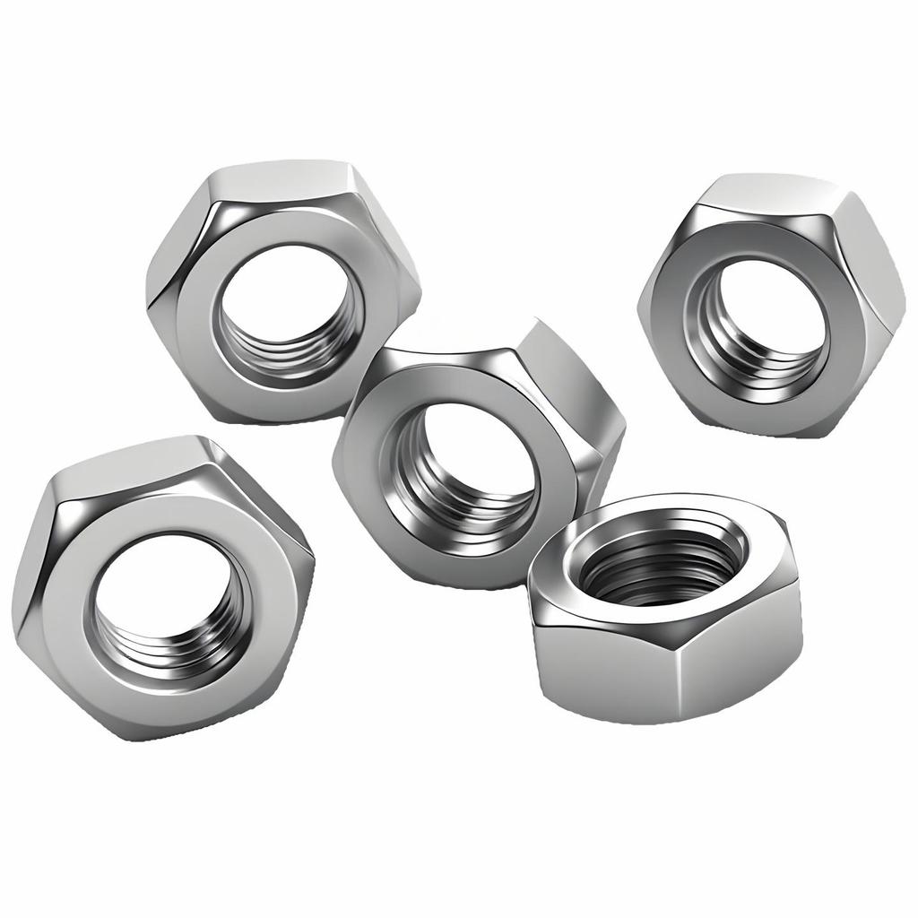 304 Stainless Steel Hex Fine Thread Nut - M5 To M30