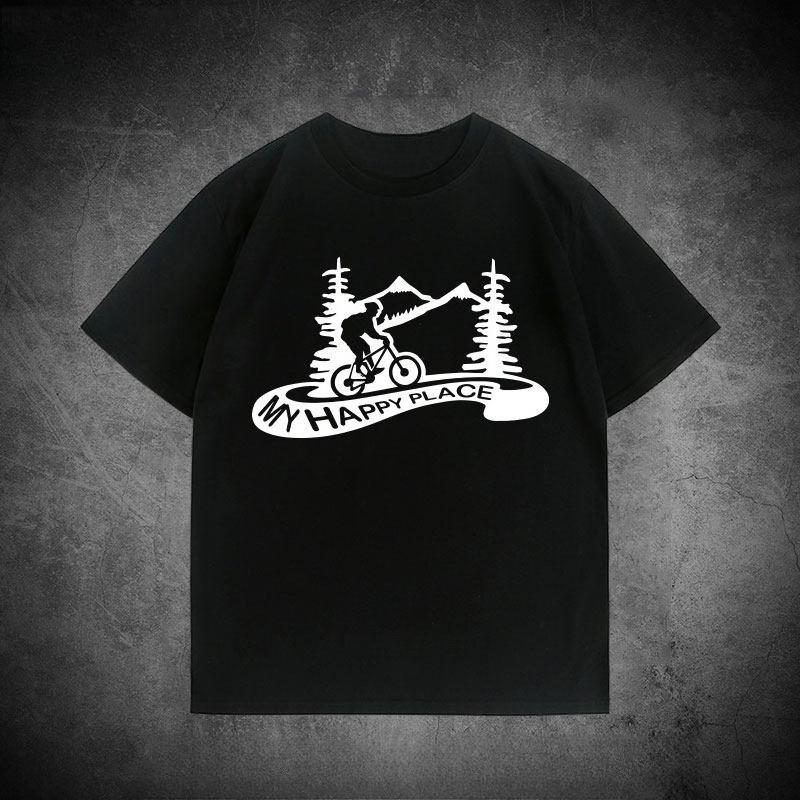Bicycle Riding Club Creative Mountain Bike Print Pattern Cotton Tshirt Unisexs Clothing Womens Clothing Summer New T Shirt