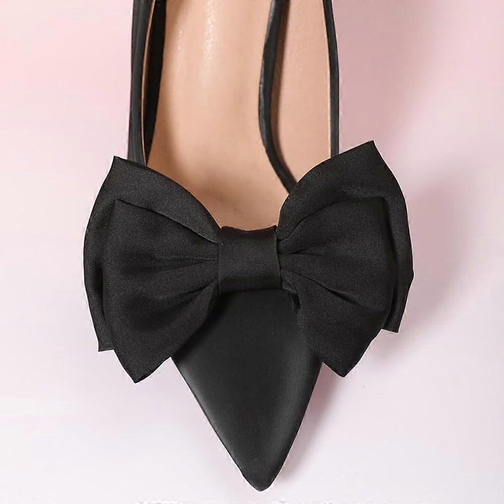 2PCS Elegant Bow Shoe Clips for Women - Detachable Buckles for Boot Decoration - Wedding Party Accessories