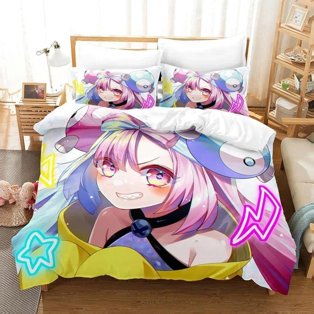 Anime Kawaii Girs Iono Bedding Set Single Twin Full Queen King Size Bed Set Adult Kid Bedroom Duvet Cover Sets For Home Textiles