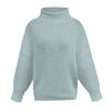 Damenmode-Pullover, einfarbig, Stehkragen, schmaler Strickpullover