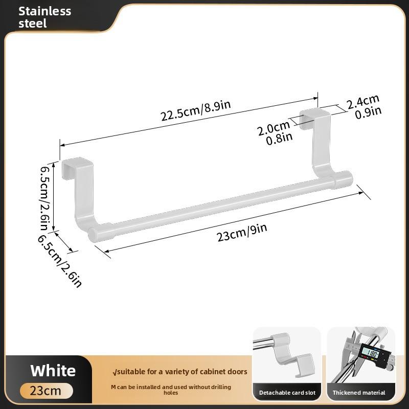 

Навесная кухонная полка для полотенец – Компактный держатель для посудных тряпок, Установка без сверления, Организация ручных полотенец и посудных тряпок, Полки для полотенец [white 23CM]