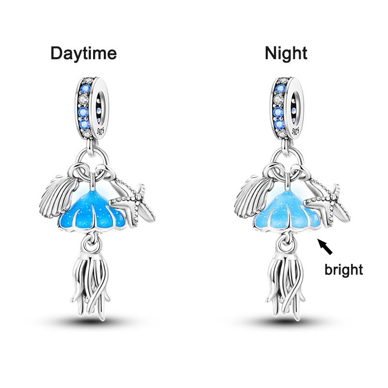 Copper Flower Firefly Chameleon Charms Pendant Bead Fits Original Bracelet Necklace Women Diy Animals Plants