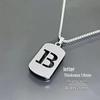 Simple Titanium Steel 26-Letter Necklace for Men and Women - Trendy Minimalist Design