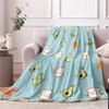 Avocado-Kuscheldecke, Weiche leichte Flanelldecken für Bett, Couch, Sofa, Ganzjahres-Warme Gemütliche Flauschige Plüsch-Mikrofaserdecke