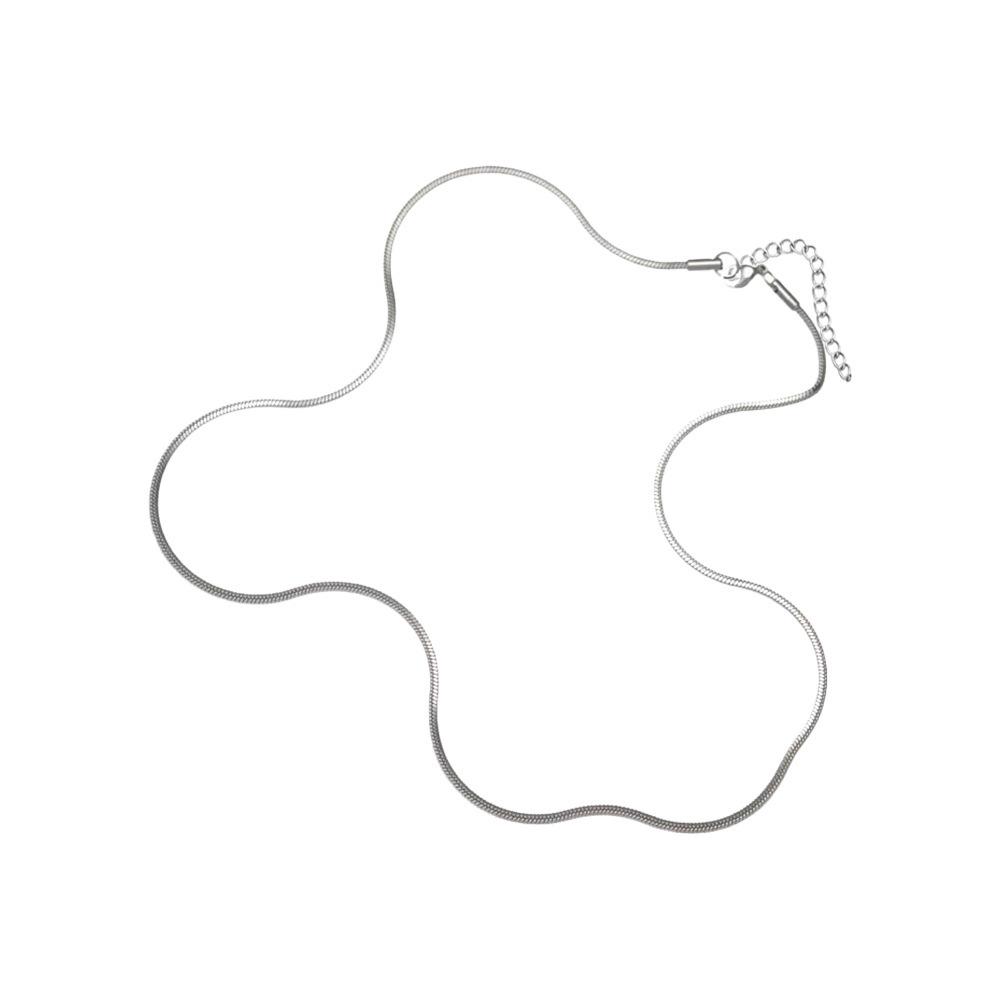 18K Gold-Plated Stainless Steel Round Snake Chain Necklace - New Style