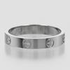 CARTIER Love Small Model Ring K18 white gold #7.6(US Size) 4.5g Women Used